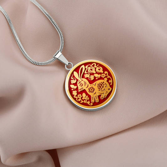 The year of the Rabbit 2023 Pendant Necklace, Spring Festival Celebration, Chinese Zodiac Necklace, Gift For Her - Zensassy