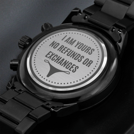 Engraved Message Cronograph Quartz Gift Watch For Him - Zensassy