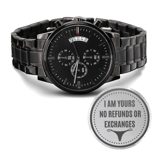 Engraved Message Cronograph Quartz Gift Watch For Him - Zensassy