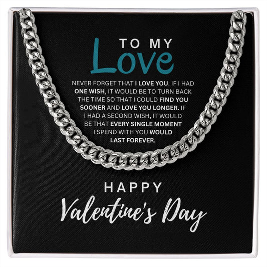 Valentine's Day Gift For Him Cuban Chain Necklace - Zensassy