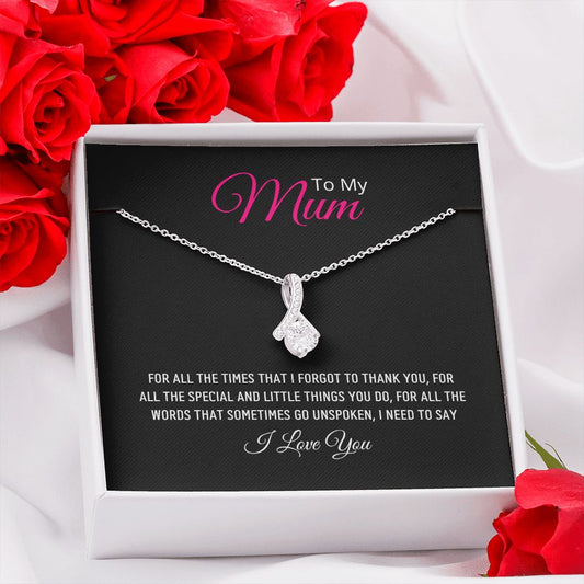 Mothers Christmas and Birthday Gift, Gold Plated Cubic Zirconia Pendant Necklace, Mother's Day Present And Gift Idea, Gift For Mum - Zensassy