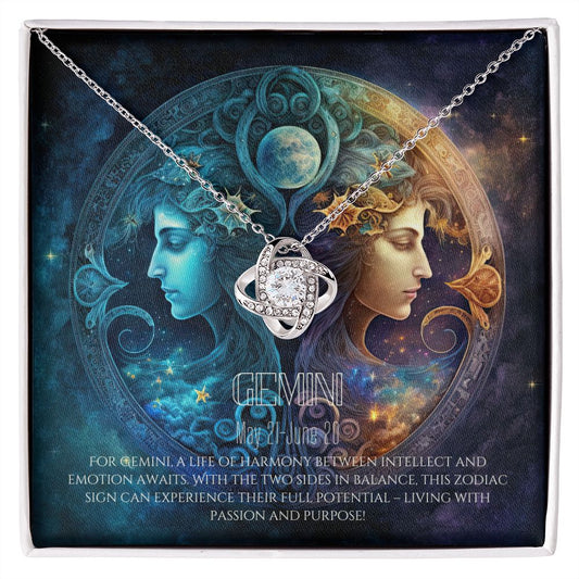 Gemini Zodiac Sign By Zensassy Women's Zodiac Pendant Necklace, Constellation Birthday Gift For Her