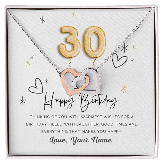 Age Personilased Birthday Message Card Necklace For Women, Gold Finished Birthday Necklace For Her - Zensassy