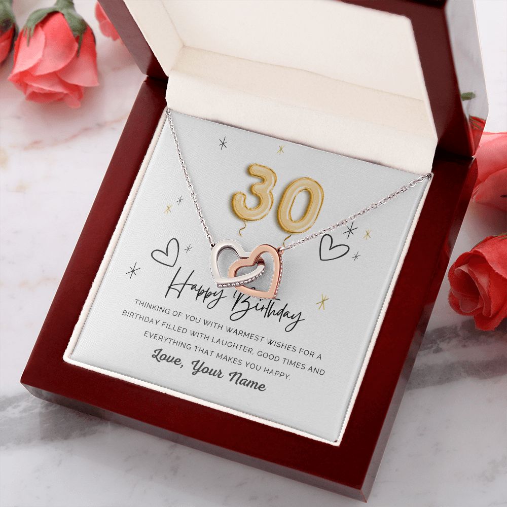 Age Personilased Birthday Message Card Necklace For Women, Gold Finished Birthday Necklace For Her - Zensassy