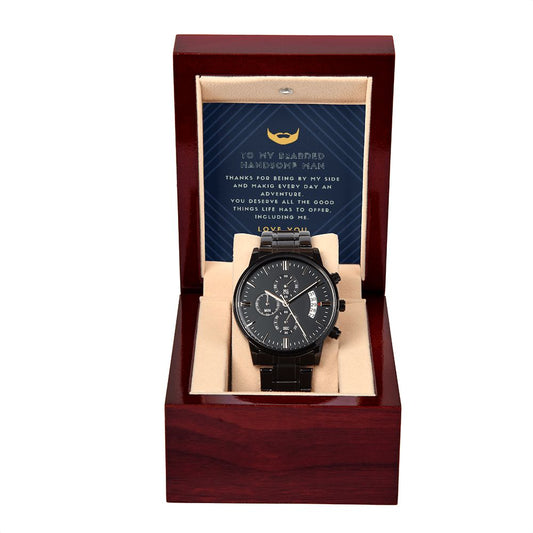 To My Bearded Handsome Man Quartz Wristwatch Gift For Him - Zensassy