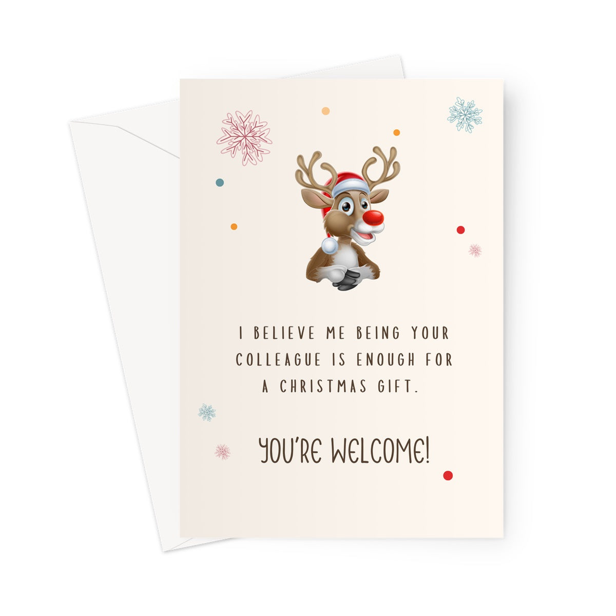 Funny Secret Santa Gift, Merry Christmas Card For Coworkers, Colleague