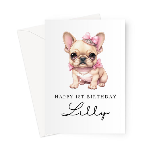 Baby Girl First Birthday Card, Daughter First Birthday Card, First Happy Birthday Card For Granddaughter