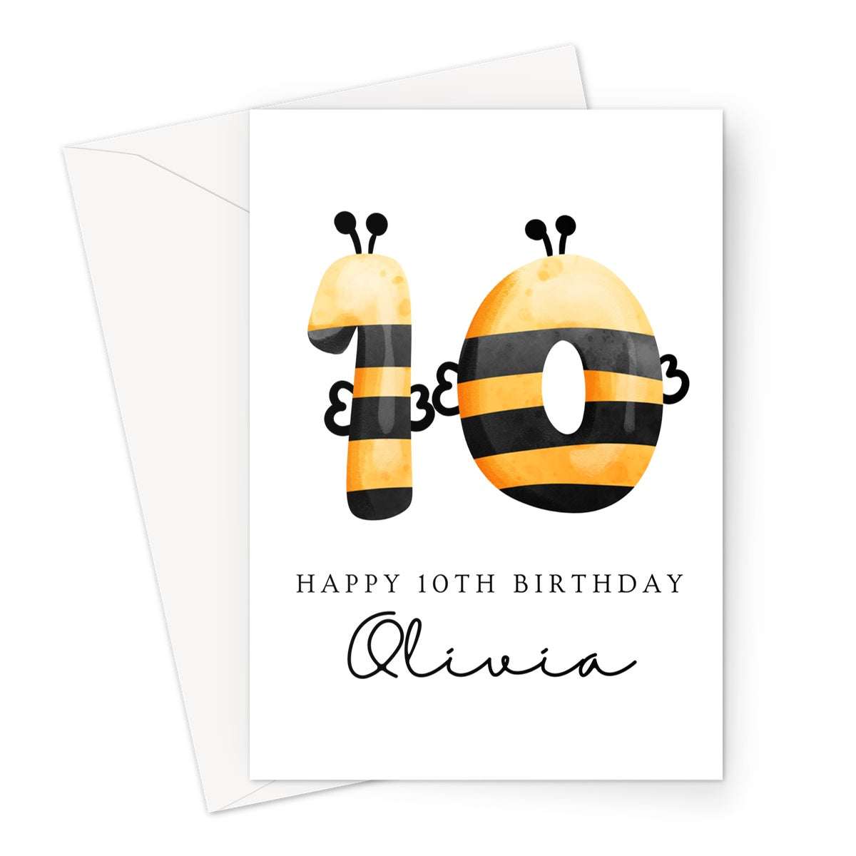 Personalised Birthday Cards For Babies, Kids, Bee Birthday Card