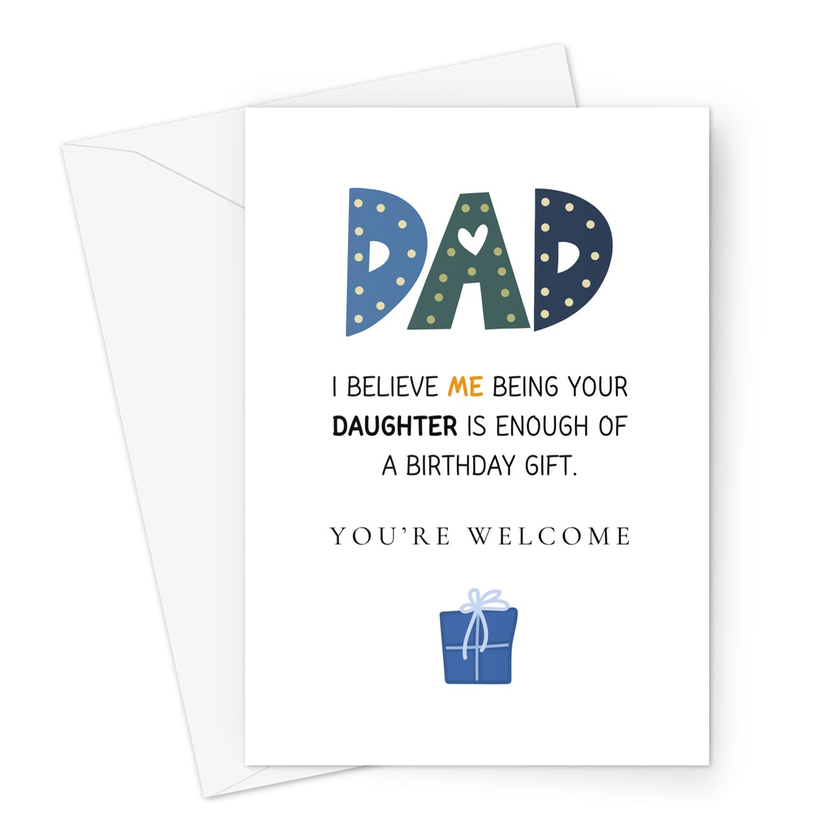 Funny Birtday Card For Dad Personalised Birthday Card For Father From Daughter Birthday Card From Son