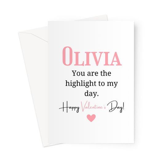 Personalised Romantic Card for Her, Valentines Gifts, For Wife, Girlfriend, Fiance, Partner