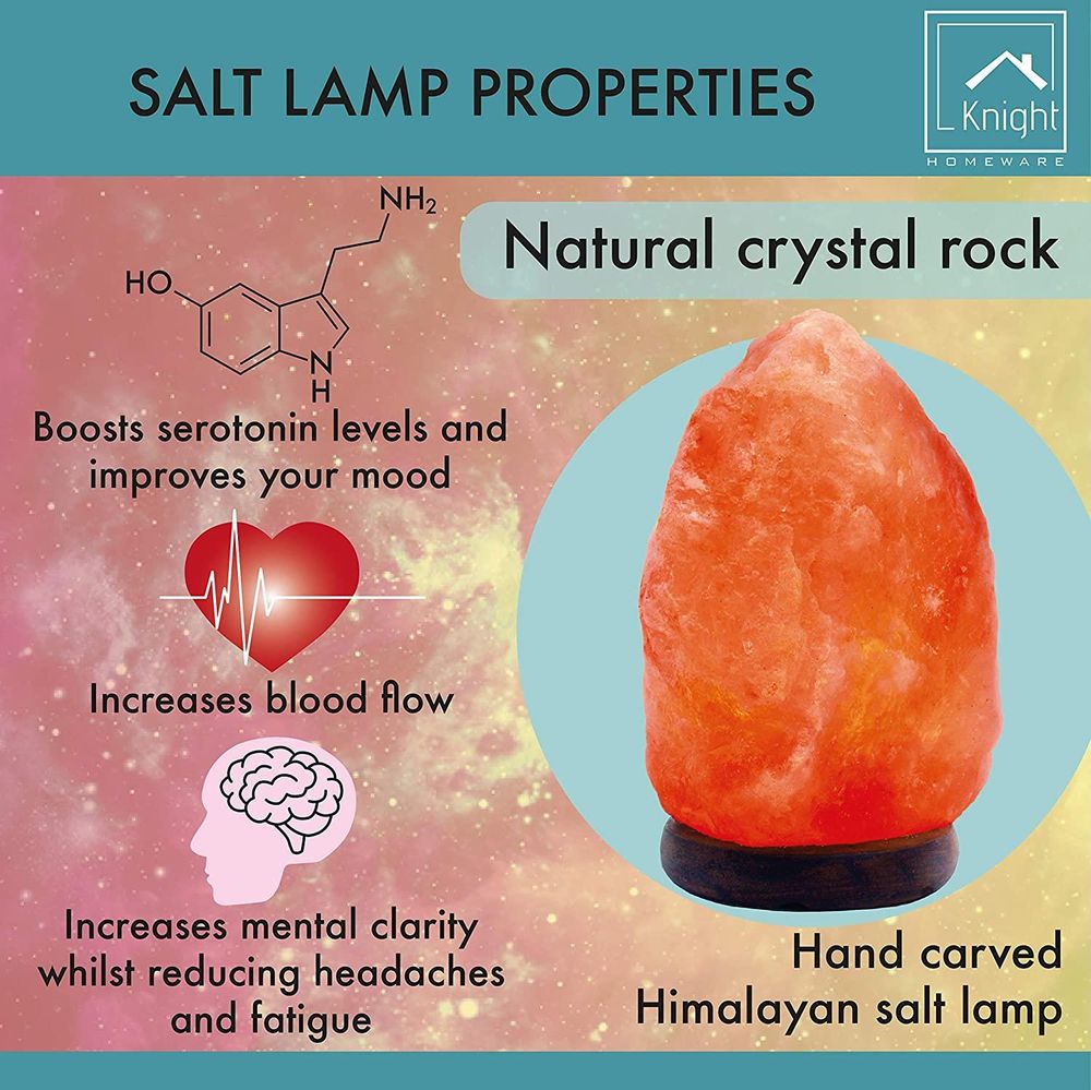 Himalayan Natural & Handicraft Salt Lamp Healing Rock-Bulb Wooden Base  (3-5 Kg)