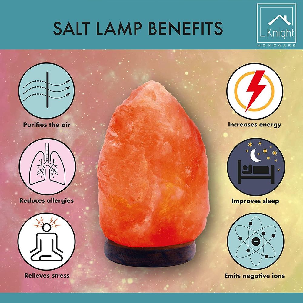 Himalayan Natural & Handicraft Salt Lamp Healing Rock-Bulb Wooden Base  (3-5 Kg)